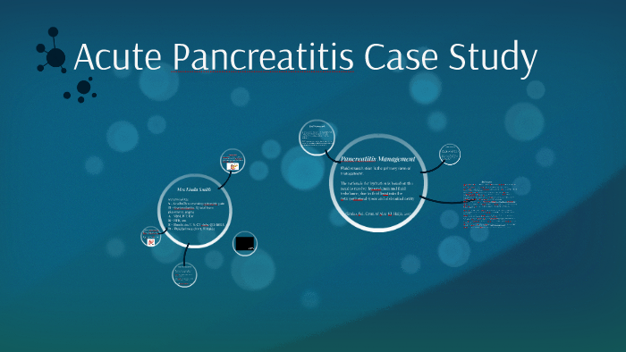 acute pancreatitis case study