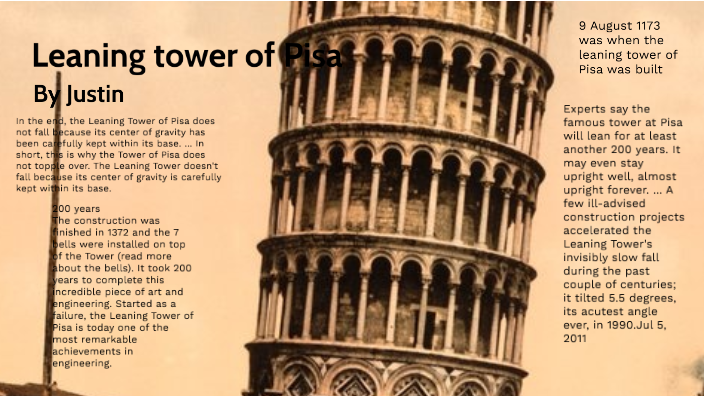 Leaning tower of Pisa by Justin Pink