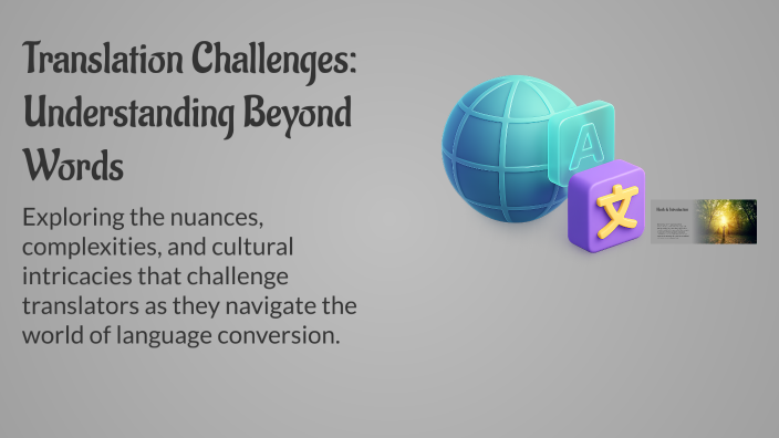 Translation Challenges: Understanding Beyond Words by MARGARITA ...