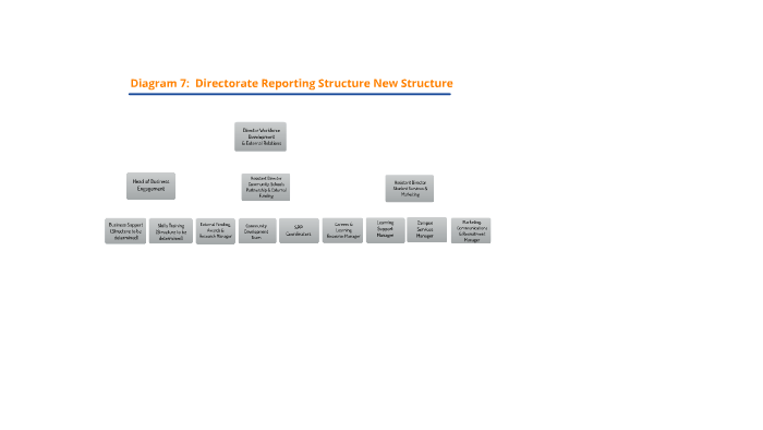 Appendix 2: Diagram 3 New Directorate Reporting Structure 3 by Bernie ...