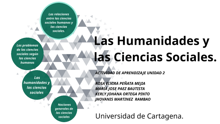ACTIVIDAD DE APRENDIZAJE UNIDAD 2 - LAS HUMANIDADES Y LAS CIENCIAS