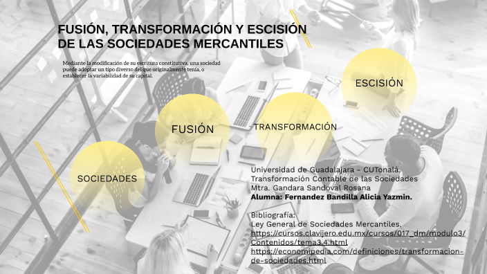 FUSIÓN, TRANSFORMACIÓN Y ESCISIÓN DE SOCIEDADES MERCANTILES by ALICIA