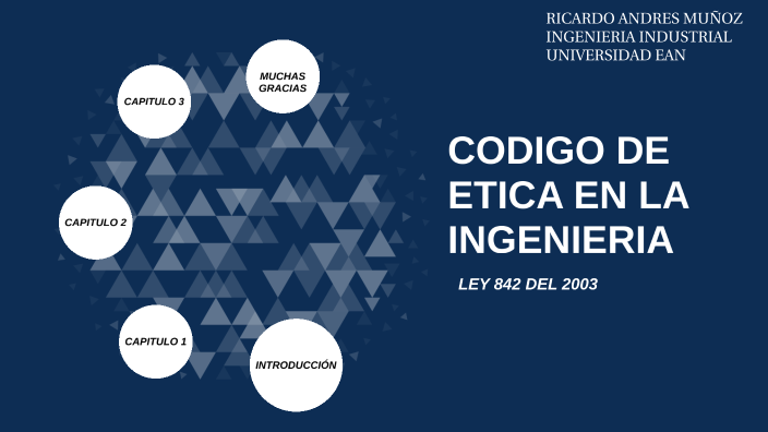 CODIGO DE ETICA EN LA INGENIERIA by Ricardo Muñoz Camilo on Prezi