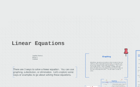 Linear Equations by Melinda Barnes on Prezi