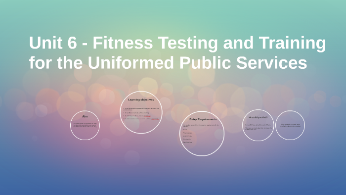 Unit 6 - Fitness Testing and Training for the Uniformed Publ by Emily ...