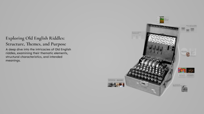 Exploring Old English Riddles: Structure, Themes, and Purpose by Terri ...