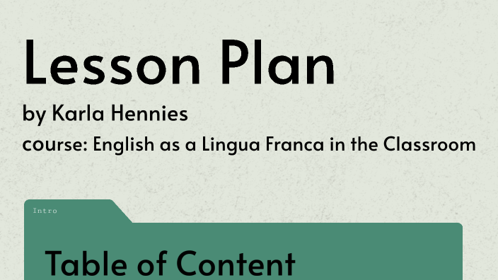 Lesson Plan by Klara H on Prezi