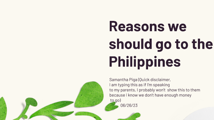 why should we visit philippines essay