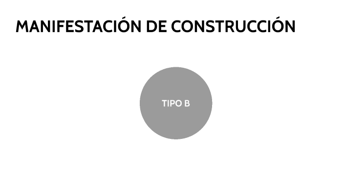 Registro De Manifestación De Construcción Tipo B