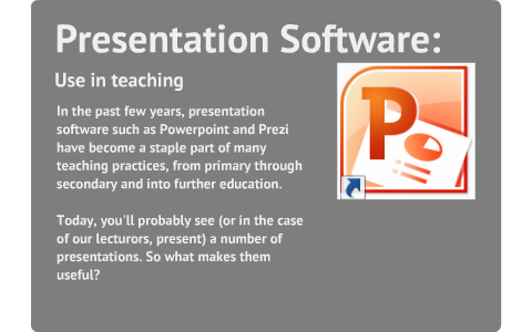 what is presentation software in education