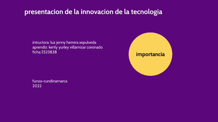 presentacion innovacion de la tecnologia by Yurley Coronado on Prezi