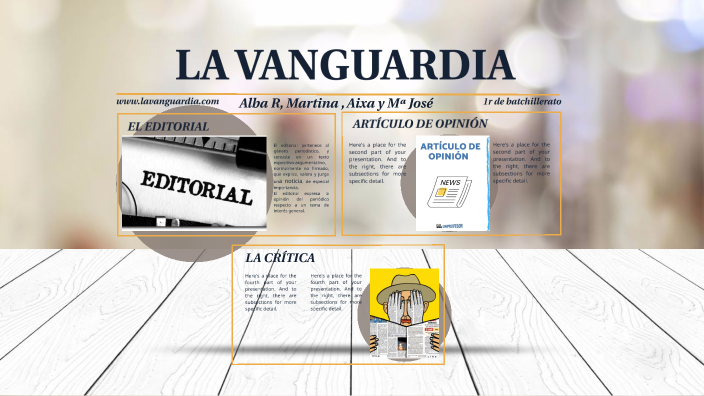 El editorial, el articulo de opinión y la crítica by Aixa Riera on Prezi