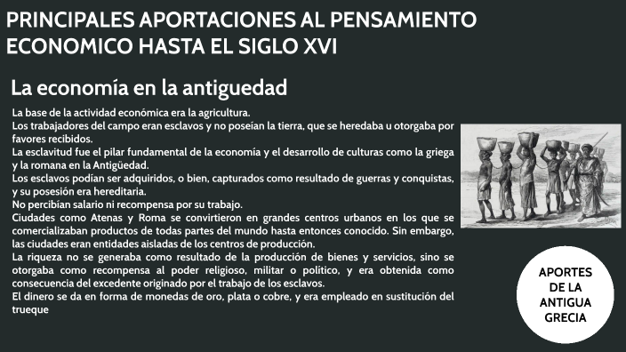 Primeras Aportaciones Al Pensamiento Económico Hasta El Siglo Xvi