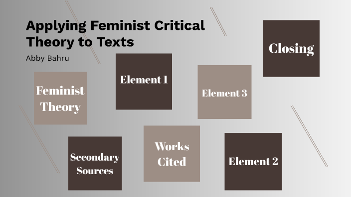 Applying Feminist Critical Theory To Texts By Abby Bahru On Prezi