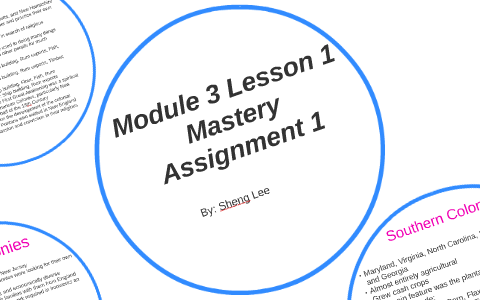 mastery assignment 1