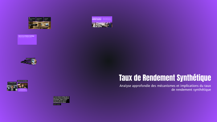Taux de Rendement Synthétique by IBRAHIM YAHYA ZEDDAY on Prezi