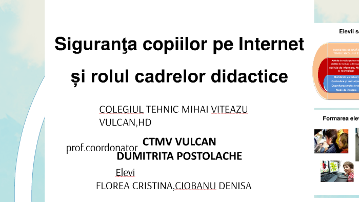 Siguranta Copiilor Pe Internet Si Rolul Cadrelor Didactice By Dumitrita Postolache