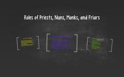 Roles of Priests, Nuns, Monks, and Friars by Tiffany McLeod on Prezi