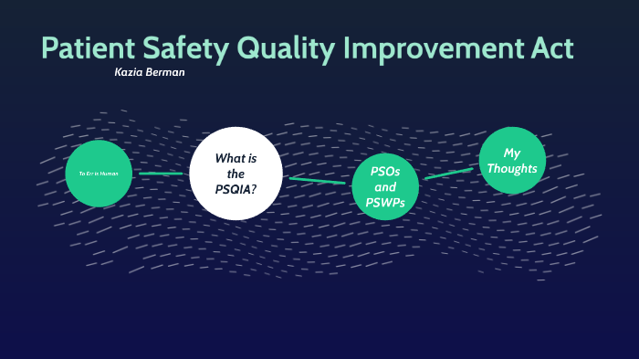 The Patient Safety Quality Improvement Act By Kazia Berman On Prezi