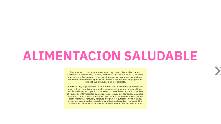 ALIMENTACION SALUDABLE by edita facundo on Prezi