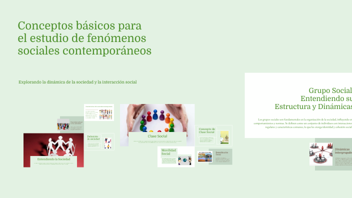 Conceptos básicos para el estudio de fenómenos sociales contemporáneos