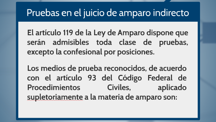 Pruebas En El Juicio De Amparo Indirecto By Enrique L On Prezi 