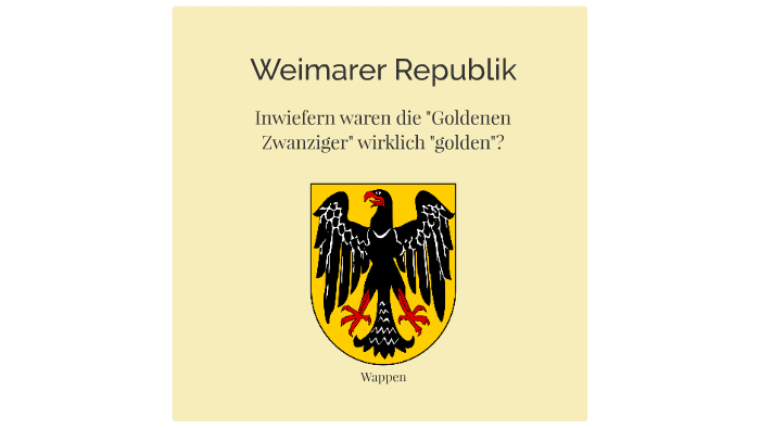 Weimarer Republik by The Girls on Prezi
