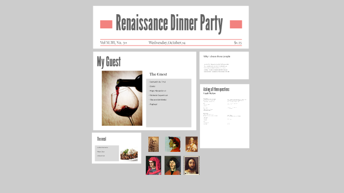 Renaissance Dinner Party by Dylan Ossino on Prezi Next