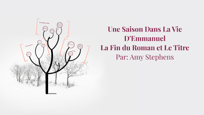 Une Saison Dans La Vie D'Emmanuel by Amy Stephens on Prezi