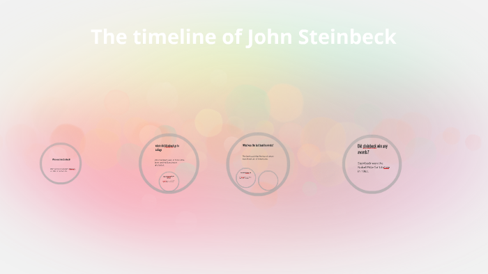 The timeline of John steinbeck by jessica barajas on Prezi