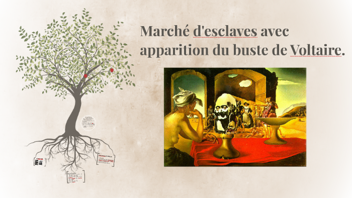Marché d'esclaves avec apparition du buste de Voltaire. by Maelle ALTOT
