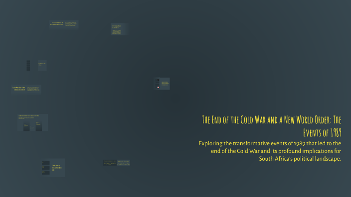 The End of the Cold War and a New World Order: The Events of 1989 by ...