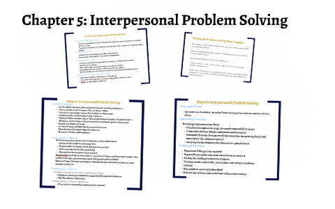 interpersonal problem solving examples