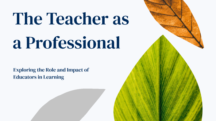The Teacher as a Professional by Diederik Nelissen on Prezi