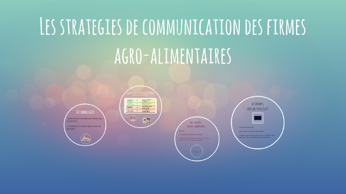 Les Strategies De Communications Des Firmes Agro Alimentaire By Oriane Ch