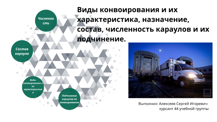 Назначение конвоирования. Назначение конвоирования