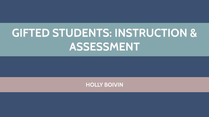 assessment for gifted students