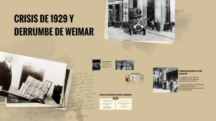 CRISIS DE 1929 Y DERRUMBE DE WEIMAR by Alejandra Velasquez on Prezi