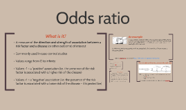 Odds Ratio By George Peat