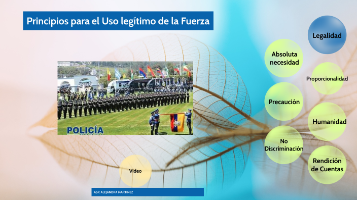 Principios para el Uso legítimo de la Fuerza by alejandra martinez on Prezi