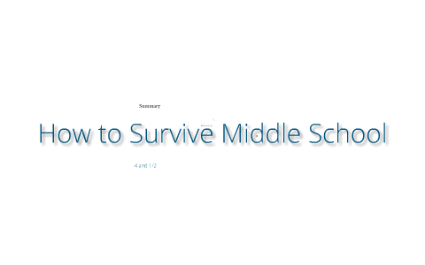 Book Review How to survive Middle school by Michael H