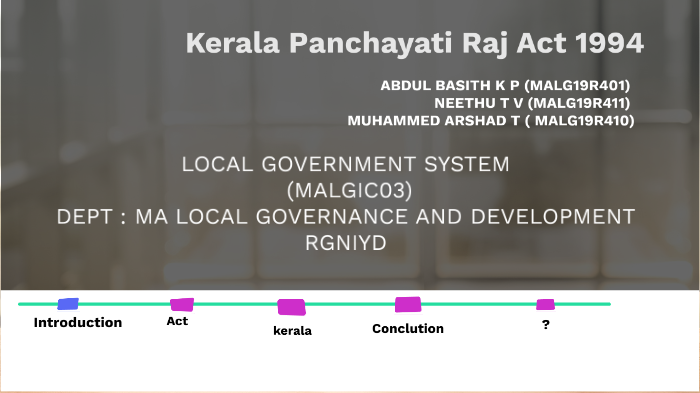 Kerala Panchayati Raj Act By Abdul Basith On Prezi Next