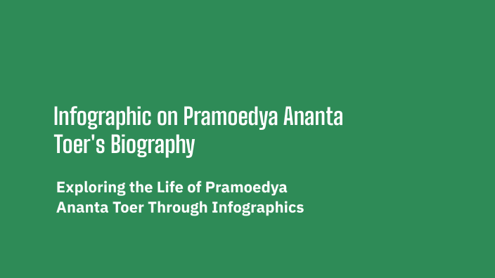 Infographic on Pramoedya Ananta Toer's Biography by Fahira Febriani on ...