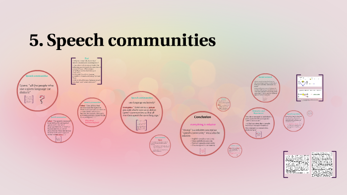 what is an example of a speech community