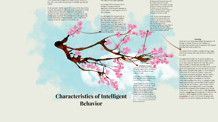 Characteristics Of Intelligent Behavior By Melissa Moore