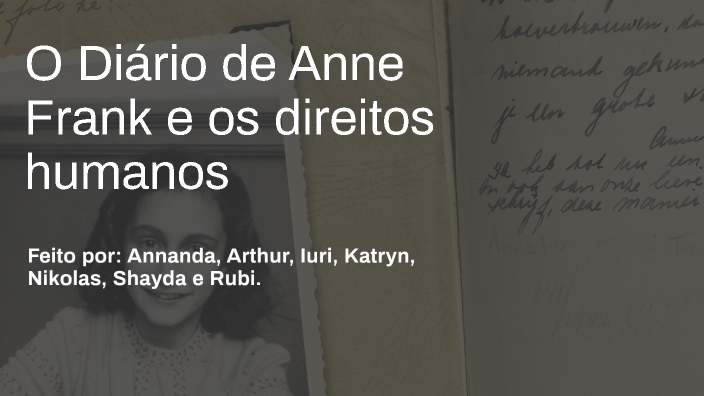 A Vida de Anne Frank by RUBI DE OLIVEIRA FONSECA on Prezi
