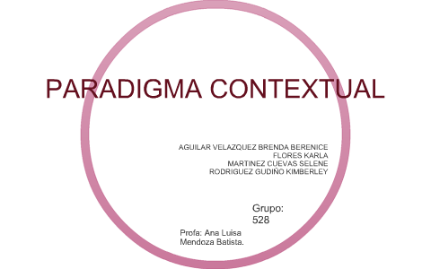 PARADIGMA CONTEXTUAL By B Bere On Prezi