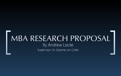 research proposal in mba