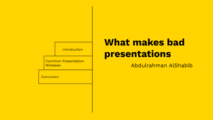 what makes a bad presentation for students