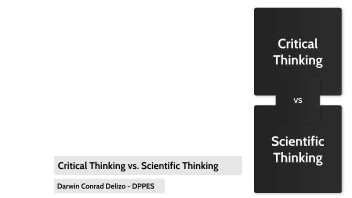 the difference between critical thinking and scientific method